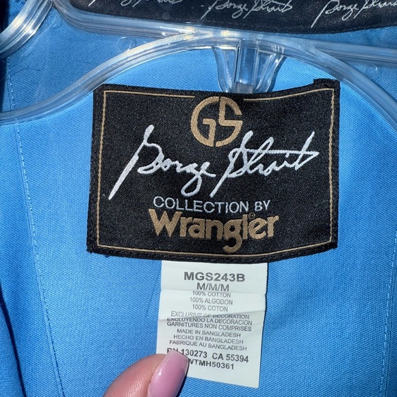 Wrangler Men's Casual Blue Button Down Shirt - Picture 5 of 5